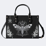 Surreal Death Moth - Leather Handbag