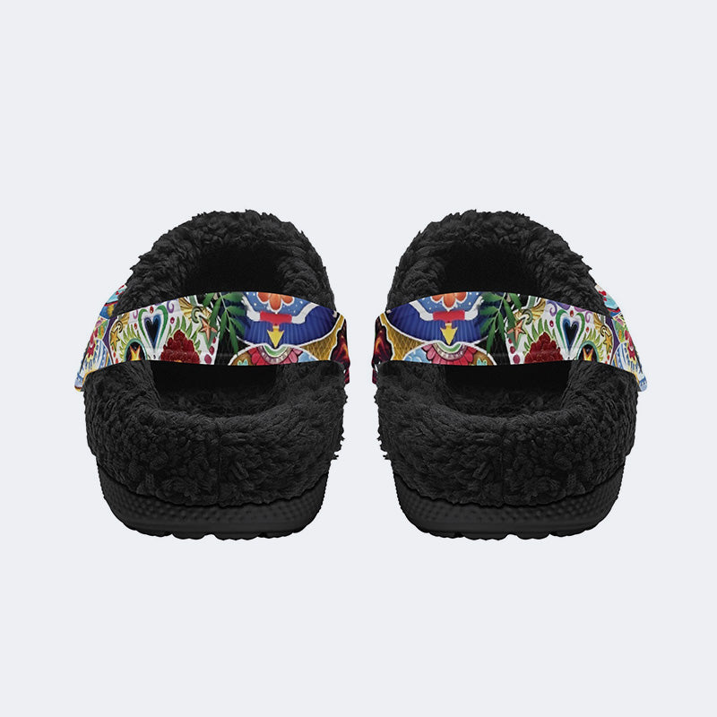 Unisex Horror Terrifier Print - Fur Lined Slippers/Sandals