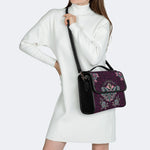 Death Moth Vintage Print - Leather Satchel Bag