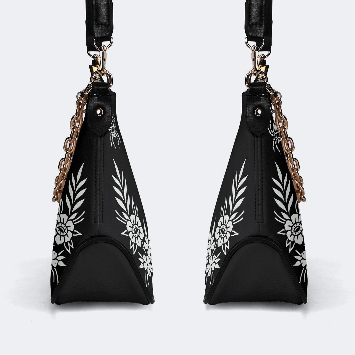 Death Moth Vintage Print - Leather Crossbody Bag