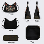 Red Spotted Death Moth - Leather Crossbody Bag