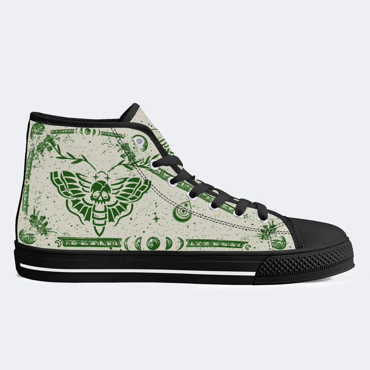 Classic Death Moth Vintage Print - High Top Canvas