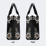 Death Moth Vintage Print - Leather Handbag