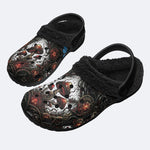 Glowing Strange Mushroom Forest Print Fleece-Lined Clogs