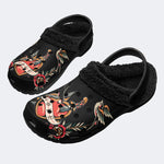 Love Pain Print - Fur Lined Slippers/Sandals