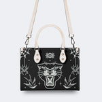 Unisex Tiger Print - Leather Handbag