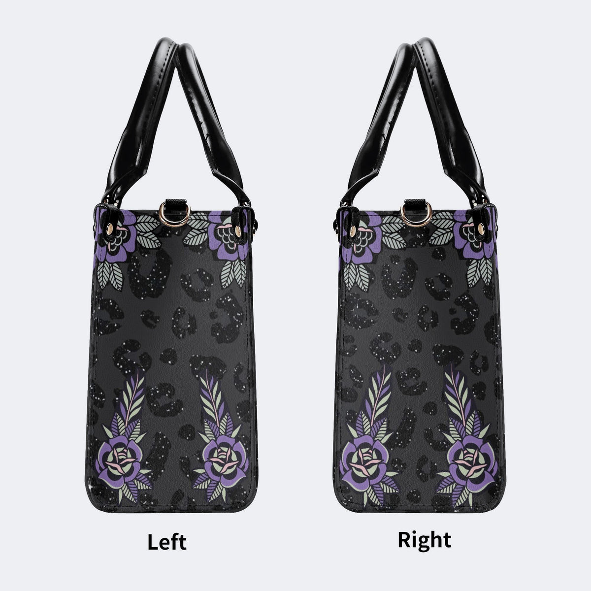 Death Moth Vintage Print - Leather Handbag