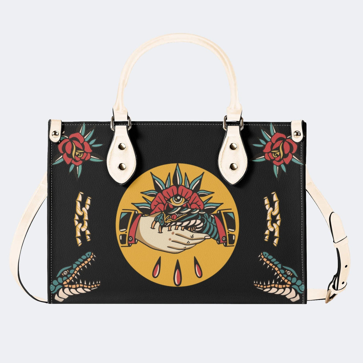 Trust No One Snake - Leather Handbag