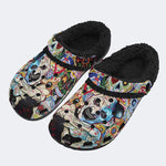 Unisex Horror Terrifier Print - Fur Lined Slippers/Sandals