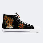 Tiger And Auspicious Clouds Print - High Top Canvas