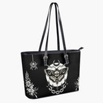 Death Moth Vintage Print - Leather Shoulder Bag