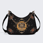Vintage Tiger And Moth Print - Leather Crossbody Bag