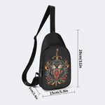Fire Tiger Traditional Tattoo Print - Chest Bag