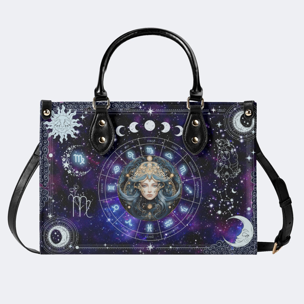 Virgo Starry Sky - Leather Handbag