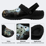 City of the Living Dead Print - Fur Lined Slippers/Sandals