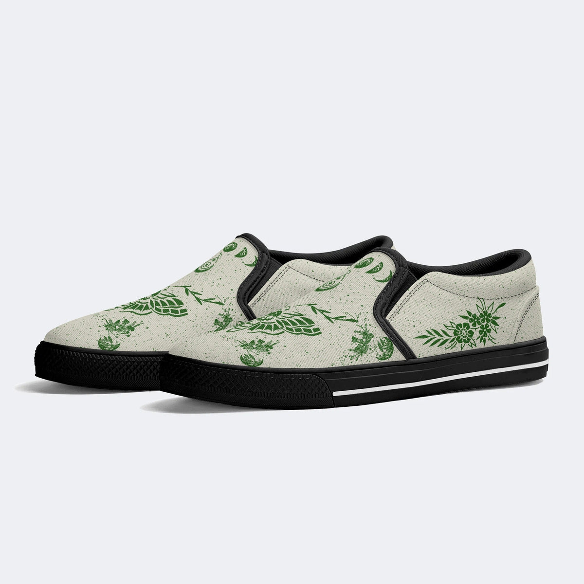 Classic Death Moth Vintage Print - Slip On Shoes
