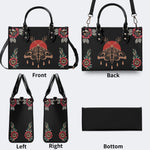 Vintage Death Moth Print - Leather Handbag