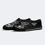 Unisex Death Moth&Skull Print - Slip On Shoes