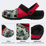 Quint's Shark Fishing Jaws Print - Fur Lined Slippers/Sandals