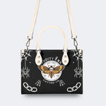 Classic Death Moth Print - Leather Handbag