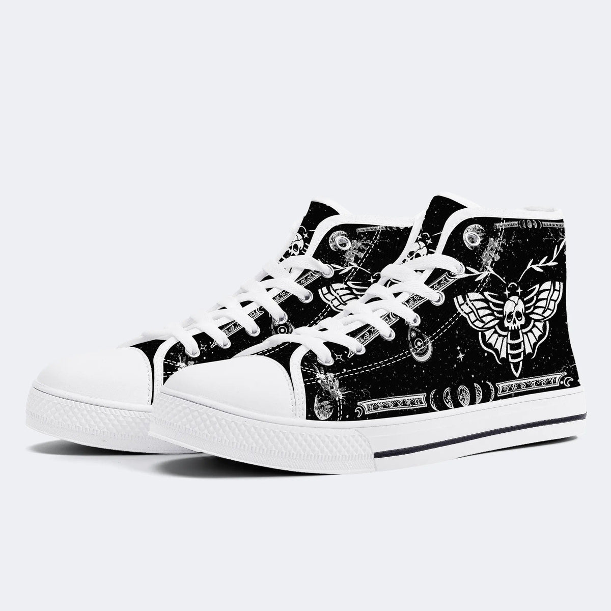 Classic Death Moth Vintage Print - High Top Canvas