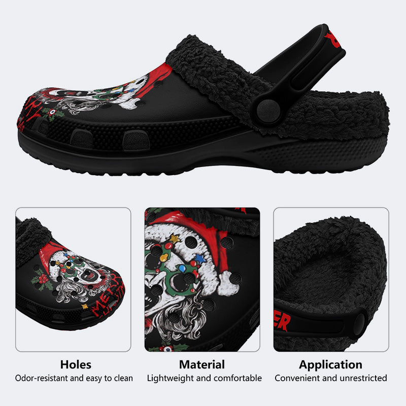 Unisex Horror Terrifier Print - Fur Lined Slippers/Sandals
