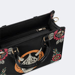 Horror Demon Print - Leather Handbag