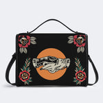 Trust No One Snake Print - Leather Satchel Bag