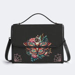 Vintage Death Moth Print - Leather Satchel Bag