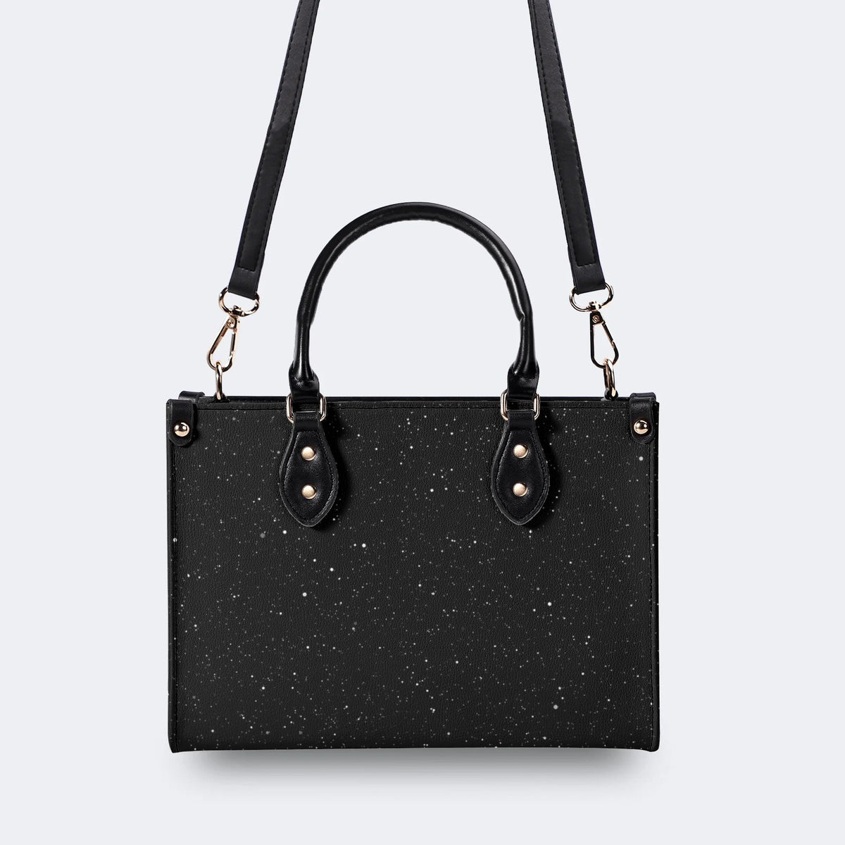 Starry Night Mushroom Moth Print - Leather Handbag