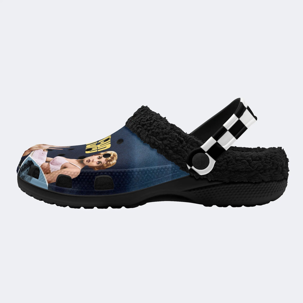 Horror Movie Vintage Graphic - Fur Lined Slippers