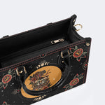 Tiger And Snake In The Moonlight- Leather Handbag
