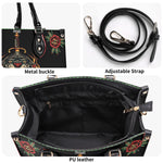 Fire Tiger Traditional Tattoo Print - Leather Handbag