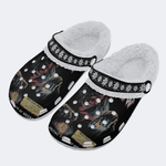 Horror Movie Vintage Graphic - Fur Lined Slippers/Sandals