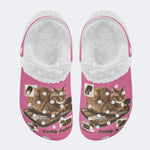 Cat Loaf Unisex Vintage - Fur Lined Slippers/Sandals