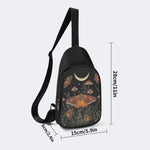 Vintage Floral Moth Print - Chest Bag