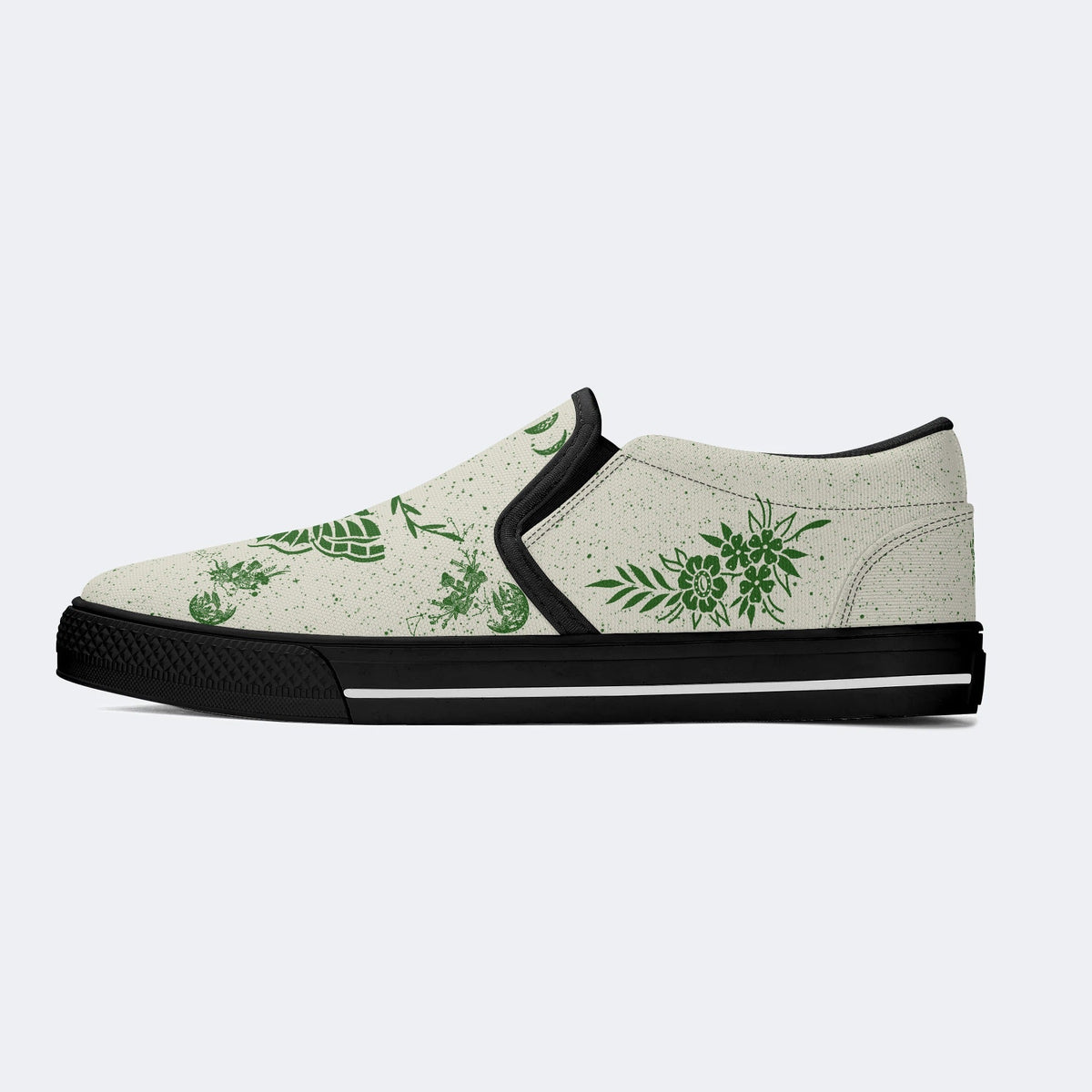 Classic Death Moth Vintage Print - Slip On Shoes