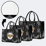 Classic Death Moth Print - Leather Handbag