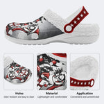 Christmas Dark Art Print - Fur Lined Slippers/Sandals