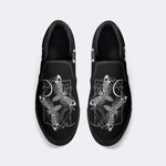 Unisex Death Moth&Skull Print - Slip On Shoes