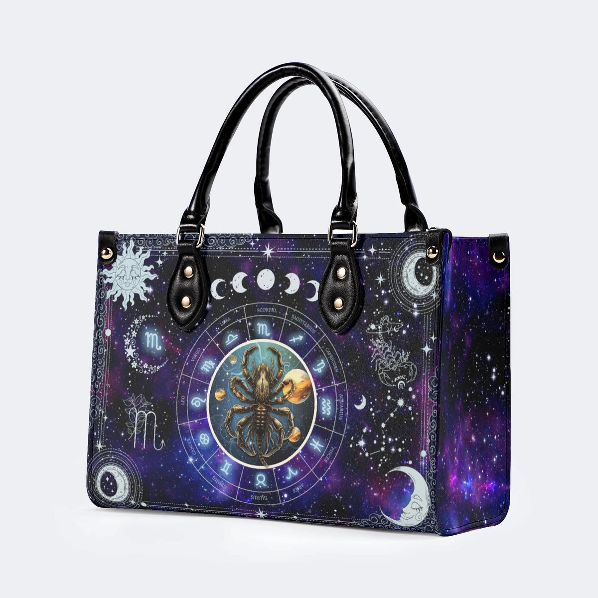 Scorpio Starry Sky - Leather Handbag