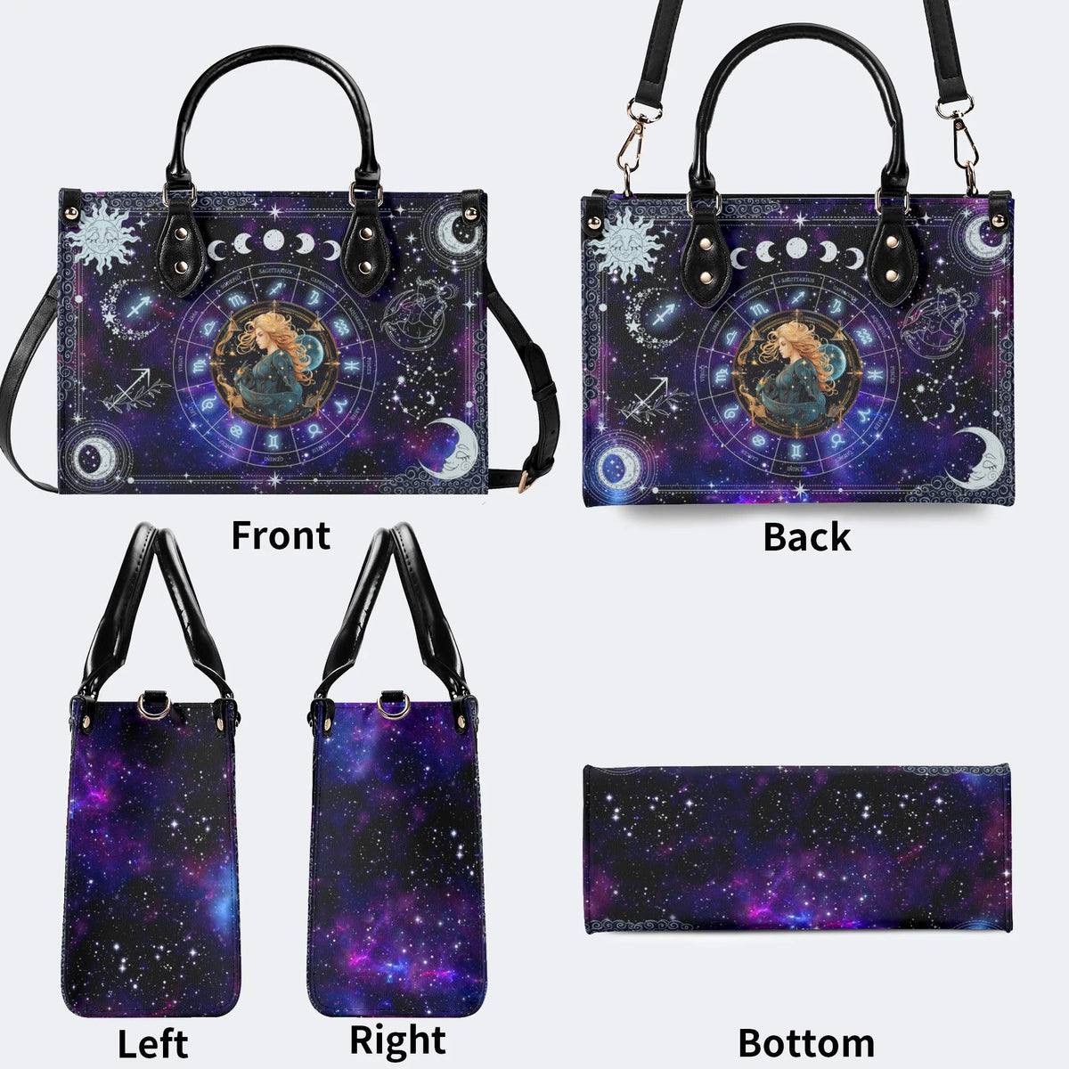 Shooter's Starry Sky - Leather Handbag