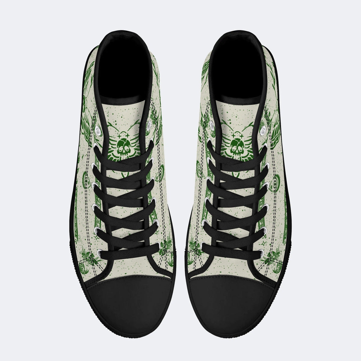 Classic Death Moth Vintage Print - High Top Canvas