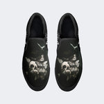 Surreal Death Moth&Skull - Slip On Shoes