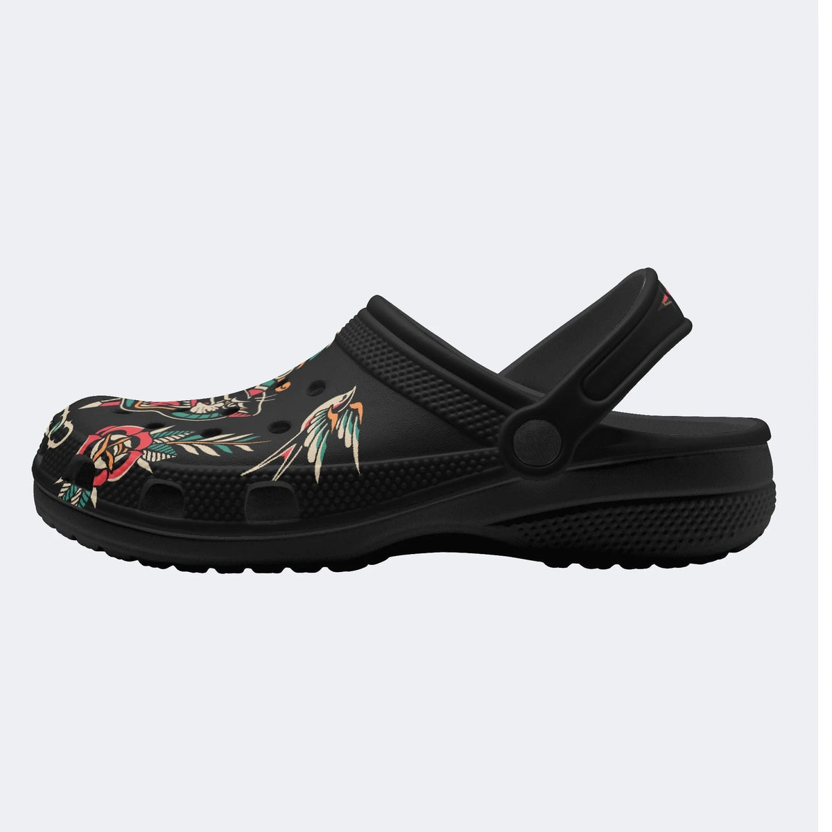 Retro Panther And Bird Print - Slippers/Sandals