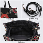 Vintage Death Moth Print - Leather Handbag