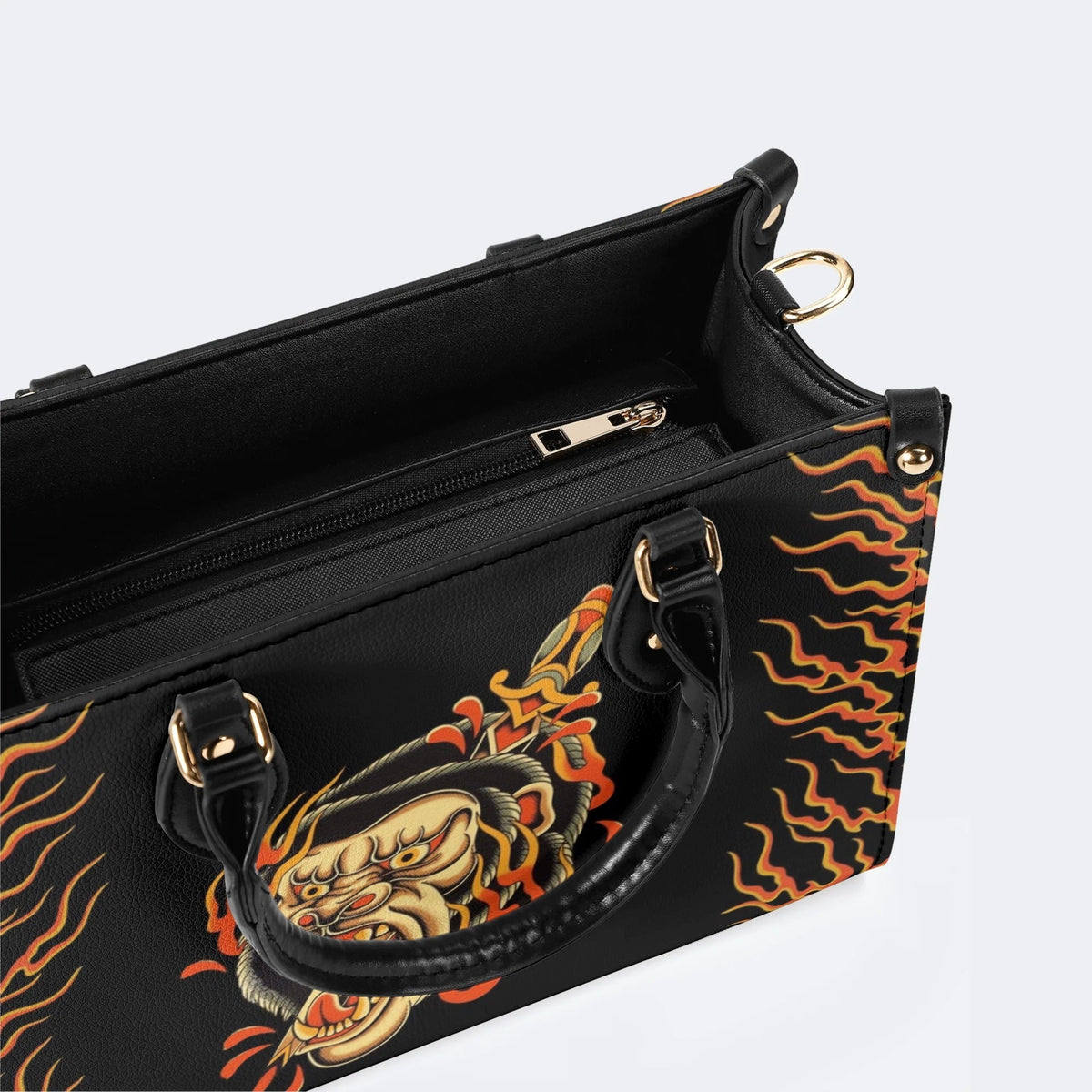 Unisex Monkey Print - Leather Handbag