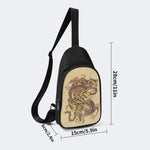Traditional Tiger and Dragon Print - Chest Bag