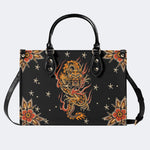 Traditional Dragon Print - Leather Handbag