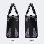 Unisex Tiger Print - Leather Handbag